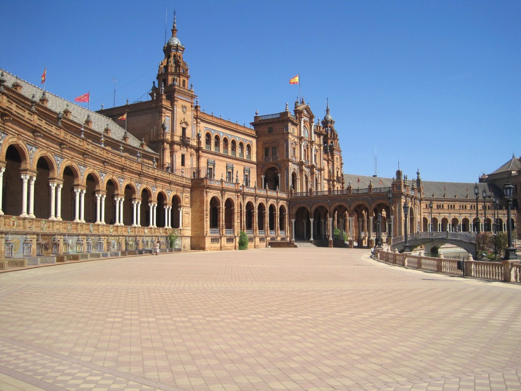 La superbe place d’Espagne à Séville.