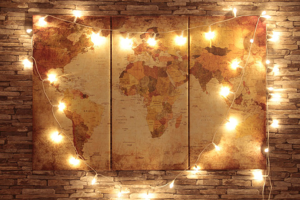 carte monde decoration