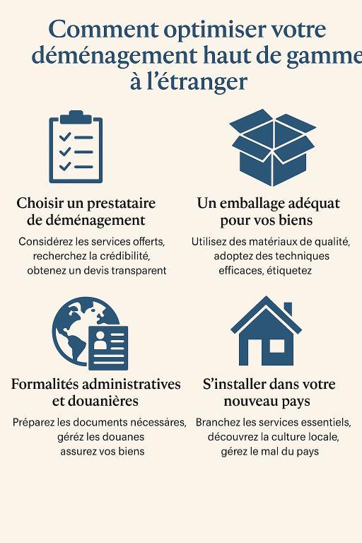 preparer demenagement haut gamme etranger